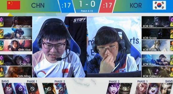 lol亚运会决赛最新赛况：韩国扳平比分！Faker再现加里奥魔咒！